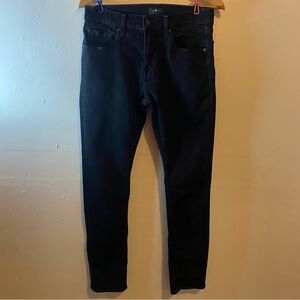 7 For All Mankind Los Angeles Black Slim Stretch Jeans Size 31 Men’s Streetwear